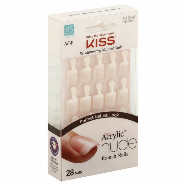 Kiss KAN01 Salon Acrylics Nude Nails - Breathtaking, 28PK 587273